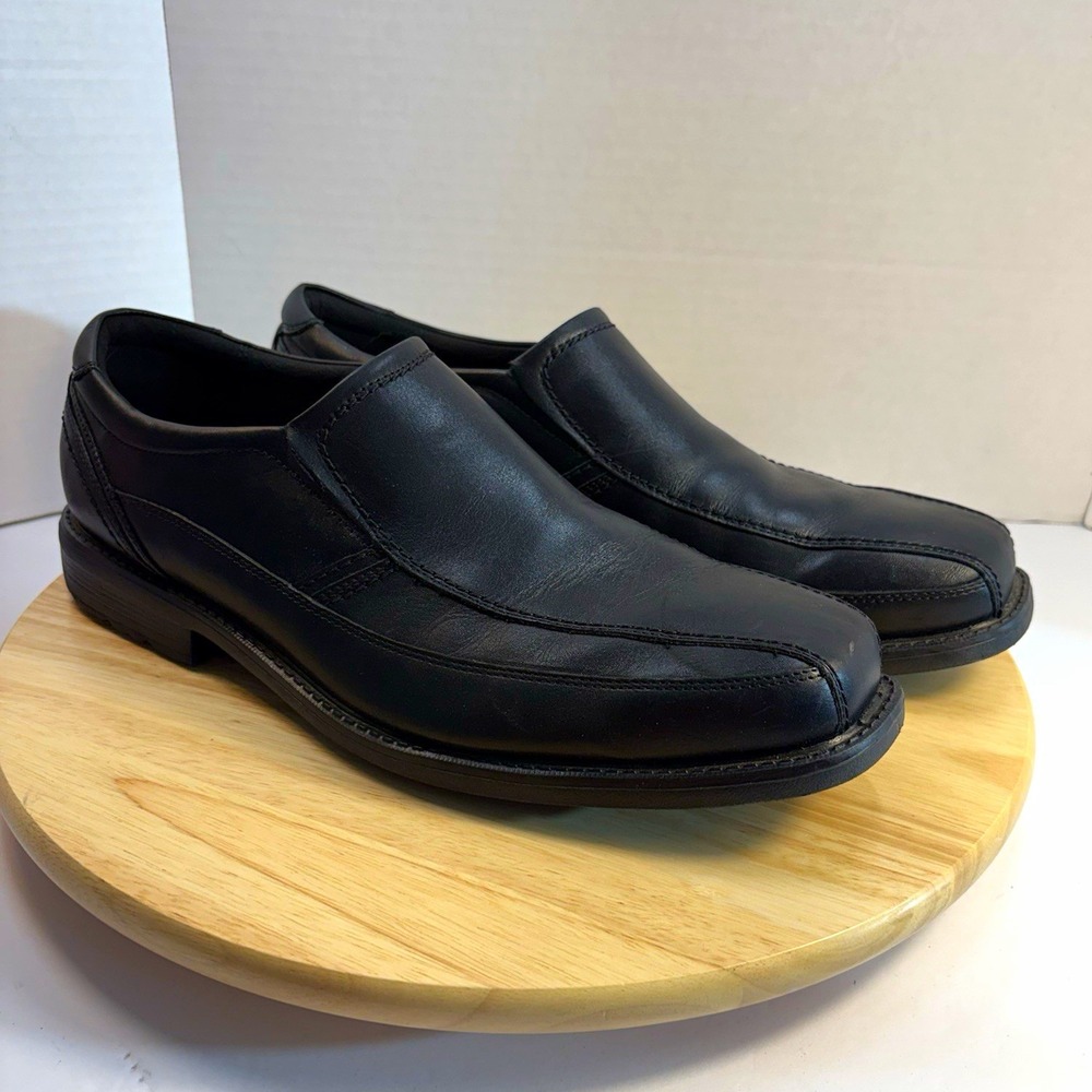 Rockport Style Leader 2 Bike Toe Black Leather Loafer A13019 Mens 13 M